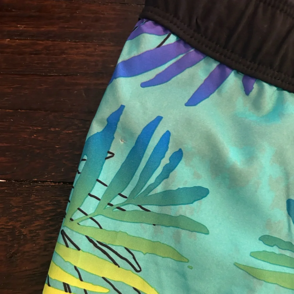 NWT Hurley Teal Tropical Print Swim Shorts